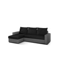 Coltar extensibil reversibil 3 locuri ELTAP, Livio, 237x150x72 cm, lemn/poliester, negru/gri inchis