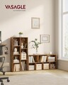 Biblioteca cu 6 compartimente, Vasagle, 50x24x106 cm, PAL, maro rustic