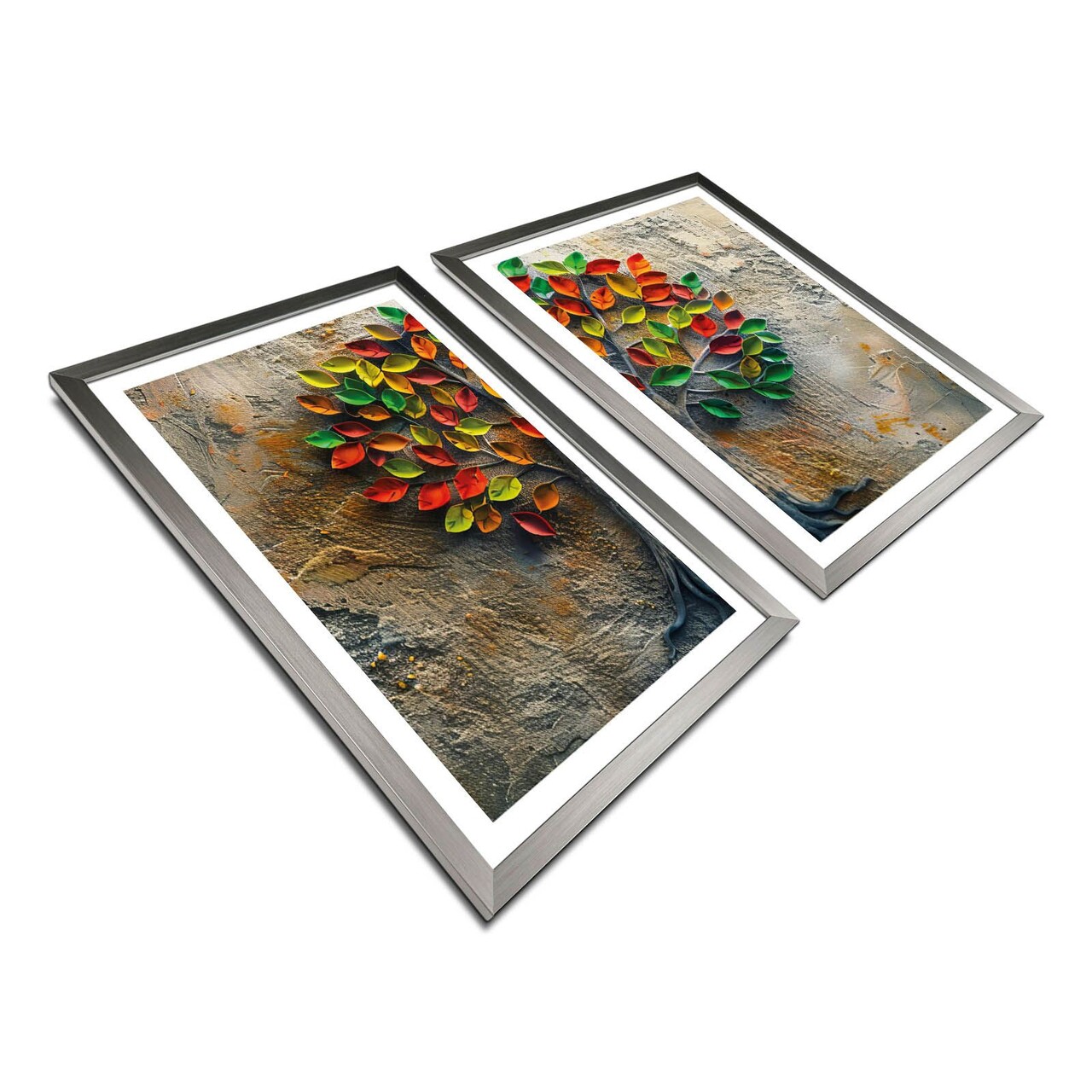 Set 2 tablouri decorative, 2Pantct-028, Cadru: 100% LEMN (Grosime: 1,9 cm), Multicolor - view 2