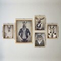 Set 5 tablouri decorative, SET_092, Lulu, 24x29 cm/34x44 cm, plastic