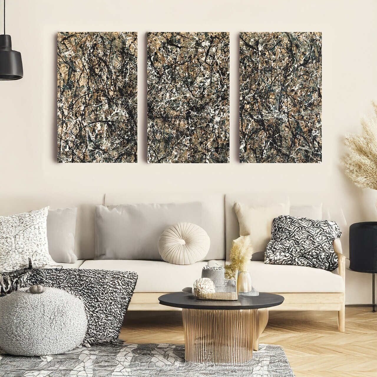 Tablou decorativ, 3PAN-CNV-3046, Dimensiune: 60 x 40 cm (3 bucăți), Multicolor — imaginea 2