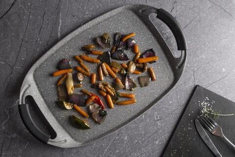 Tava grill Berlinger Haus, Stone Touch, 47x29 cm, aluminiu, gri