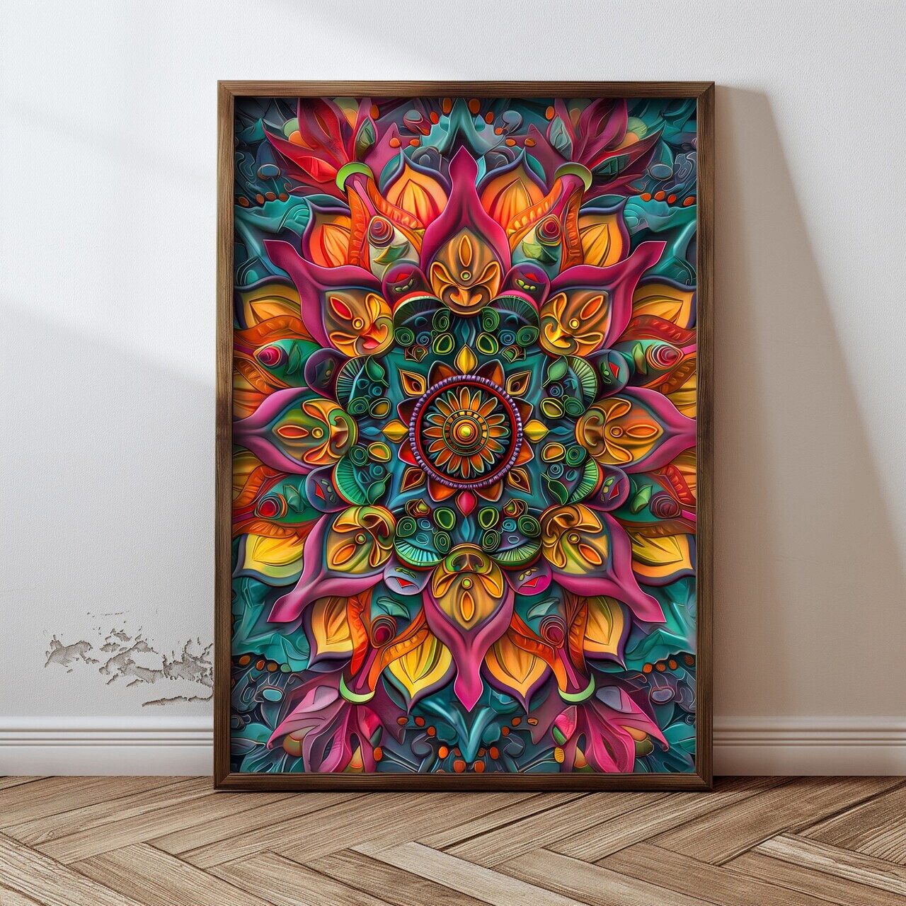 Tablou decorativ, GE068-L, Lemn, Multicolor — imaginea 2