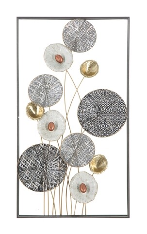 Decoratiune de perete Grid, Mauro Ferretti, 50×90.5 cm, fier, multicolor
