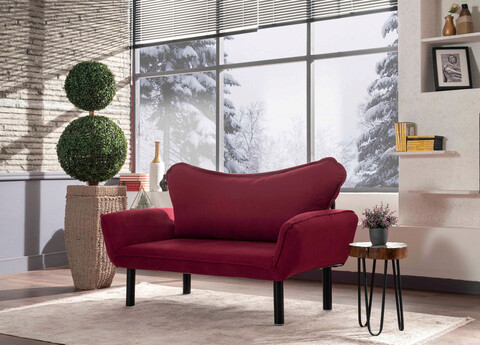 Canapea extensibilă cu 2 locuri, futon, 859ftn1231, metal, maro