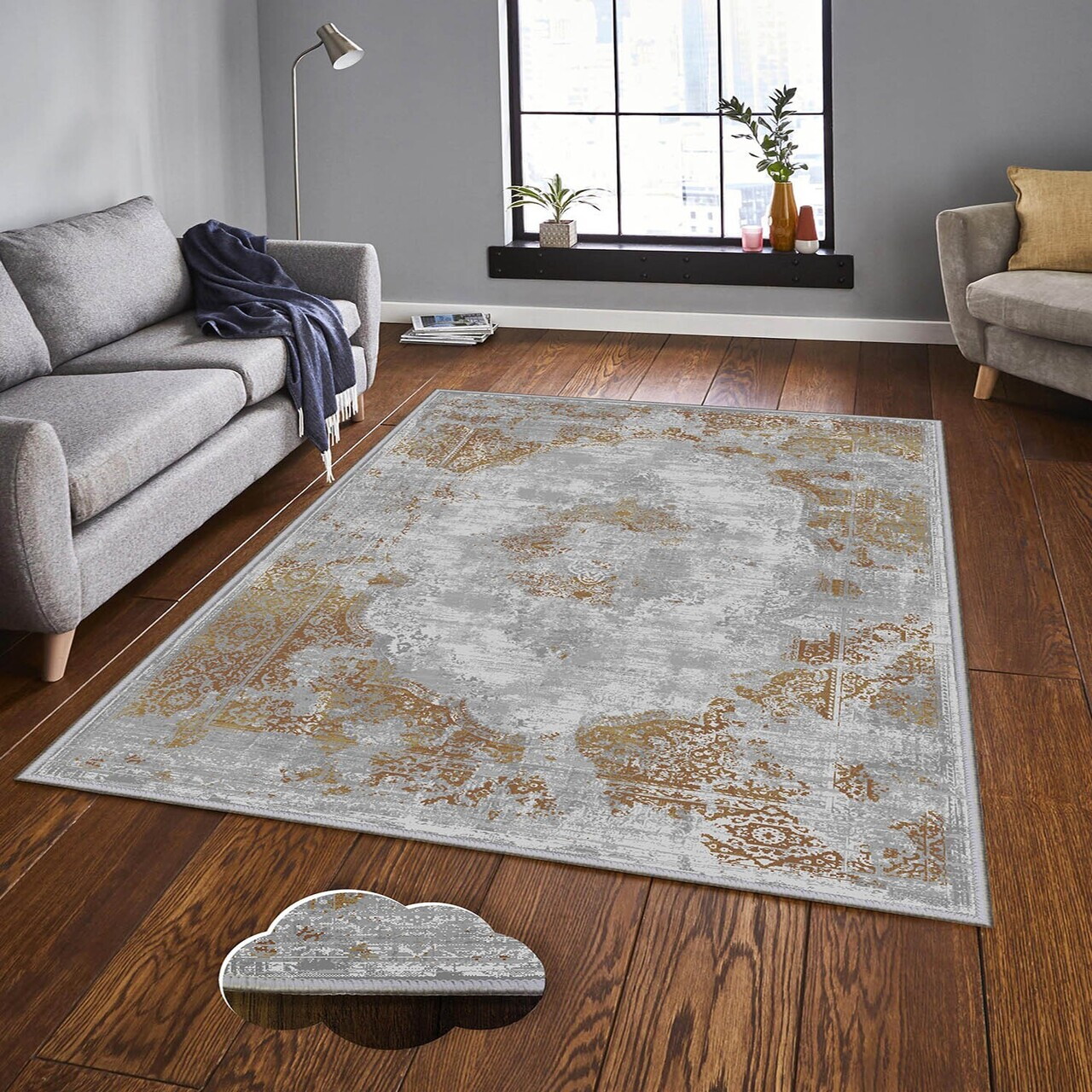 Covor, Eexfab1196, 100x150 cm, Poliester, Multicolor