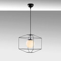 Lustra, Fulgor, 942FLG2146, Metal, Alb/Negru