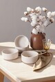 Set boluri, Hermia, 275KRM2703, Dimensiune: 14 cm / 520 ml (4 bucăți), Crem