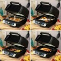 Friteuza cu aer cald cu gratar, accesorii si carte de retete InnovaGoods, Air Fryer Fryinn 12-in-1 6000, 6 L, 3400 W, negru