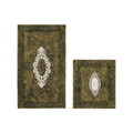 Set covorase de baie 2 piese, Alanur Home, ALN_E4_817-İHRACAT000012, Poliester, Verde