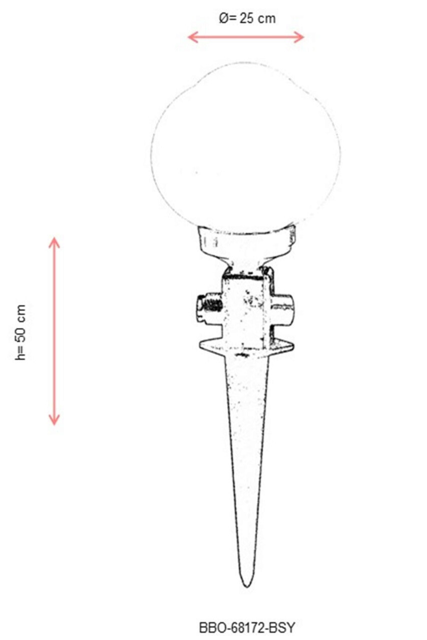 Lampa de exterior, Avonni, 685AVN1169, Plastic ABS, Negru