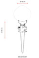 Lampa de exterior, Avonni, 685AVN1169, Plastic ABS, Negru