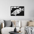 Decoratiune de perete, ART-DC-005, Dimensiune: 50 x 35 cm, Negru