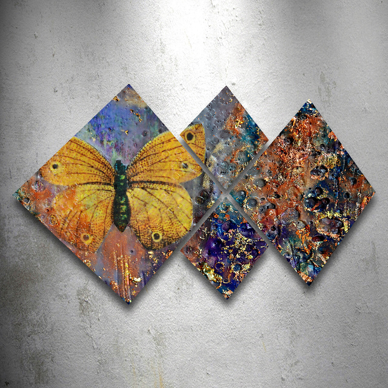 Set 4 tablouri decorative, 4MDF132235475, MDF, Imprimat UV, Multicolor - 1 | YEO