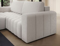 Coltar extensibil stanga 4 locuri ELTAP, Bon-223, Bonett, 250x175x92 cm, lemn/poliester, alb murdar