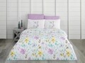 Lenjerie de pat dubla Lulu, Majoli Home Collection, 4 piese, 200x220 cm, 100% bumbac ranforce, multicolor