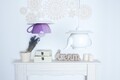 Lustra Tea time, Deco Republic, E27, 1x60W, ceramica, ceainic + ceasca, alb/mov