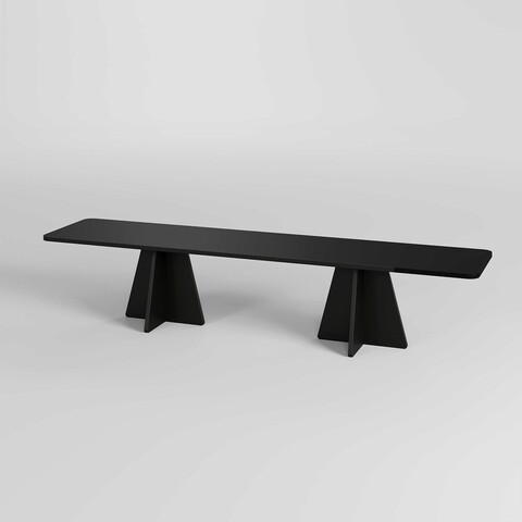 Comoda TV, Neostill, Mushroom, 180x40x42 cm, PAL, Negru