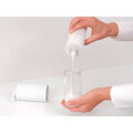 Dozator sapun / detergent lichid, Brabantia, SinkStyle Mineral, 6.5x8.5x15 cm, 200 ml, otel, alb