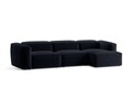 Coltar dreapta 4 locuri, Bergamo, Cosmopolitan Design, 344x152x70 cm, tesatura structurata, albastru navy