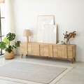 Comoda TV, Neostill, New Line, 180x50x35 cm, Cadru: PAL MELAMINAT 100%., Stejar