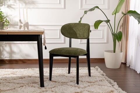 Set scaune 2 piese, Wayland, Lionte, Verde/Negru