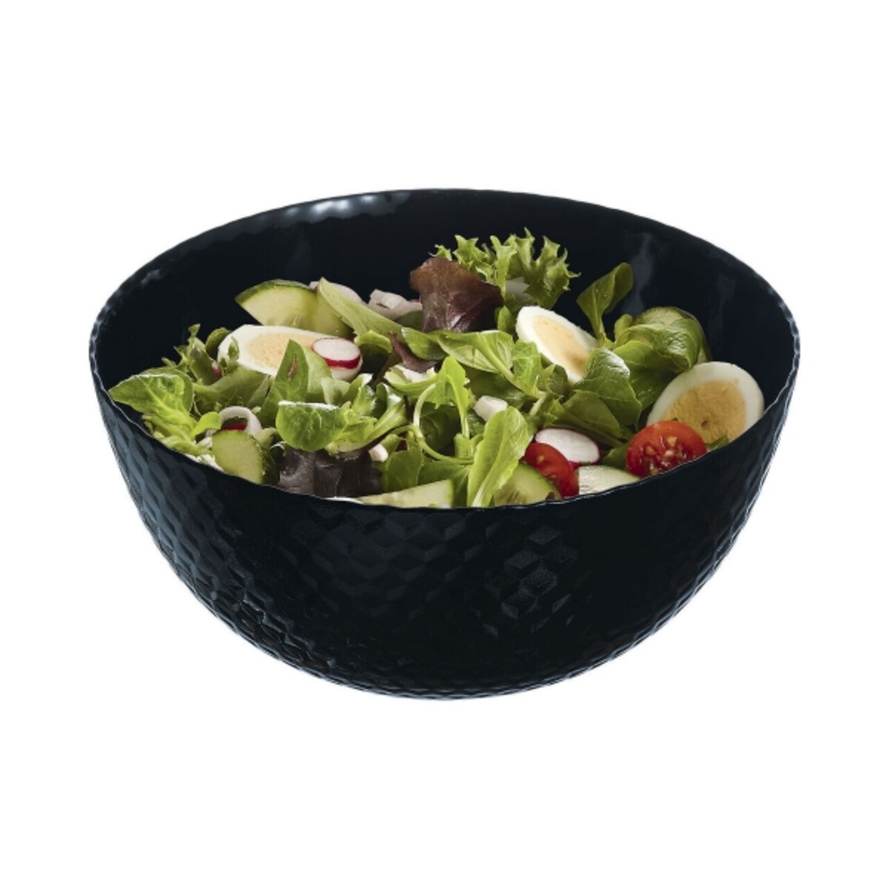 Bol salata, Luminarc, Pampille, Ø 24 cm, sticla, negru