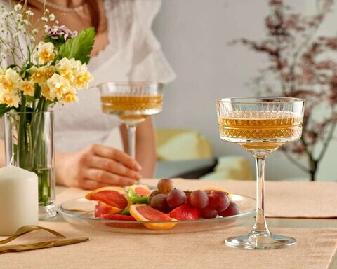 Set de pahare Martini, Hermia, 896PBH1419, Sticla, Transparent