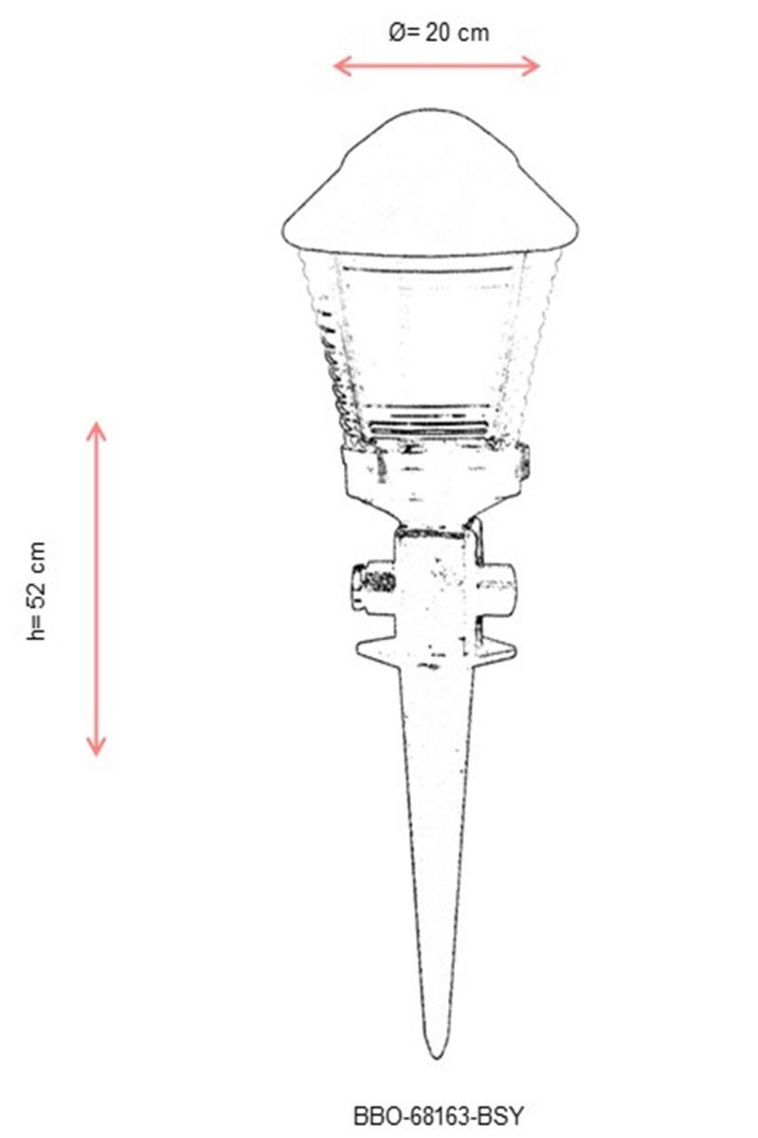 Lampa de exterior, Avonni, 685AVN1160, Plastic ABS, Negru