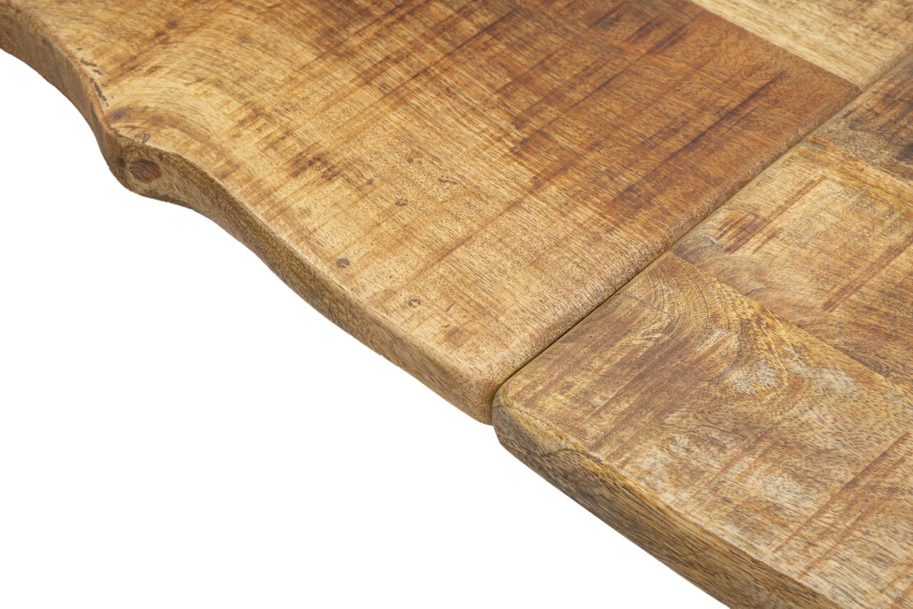 Masa extensibila Edge, Mauro Ferretti, 280-180 x 90 x 77 cm, lemn de mango/fier, maro/negru - view 5