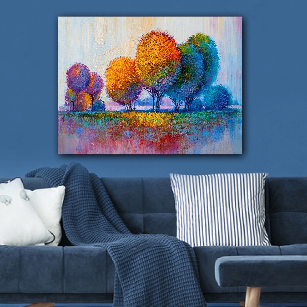 Tablou decorativ 1128373817_70100 Cadru: 100% LEMN (grosime: 3 cm) Multicolor