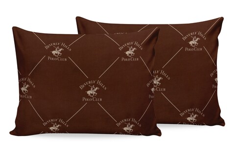 Set 2 fete de perna, 50x80 cm, 100% bumbac ranforce, Beverly Hills Polo Club, BHPC 006, maro