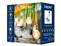 Ghirlanda solara decorativa pe franghie Beper, autonomie 10 ore, 384.5x6.5x23 cm, plastic/sticla, natur/transparent