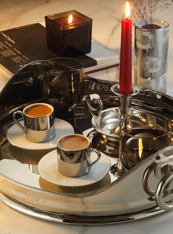 Set de cafea RU04KT54020, Kutahya Porselen, 4 piese, portelan Kutahya Porselen