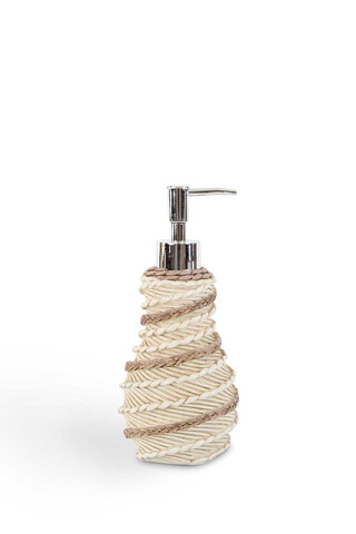 Dozator sapun lichid, Marva, 9x9x20 cm, Polirasina, Crem