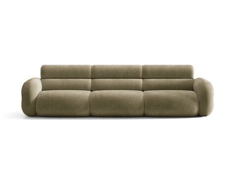 Canapea 4 locuri, Neo, Micadoni Home, 305x100x83 cm, tesatura Chenille, verde oliv deschis