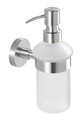 Dozator sapun lichid Bosio Matt, Wenko, 7x11x18 cm, inox/sticla, argintiu mat