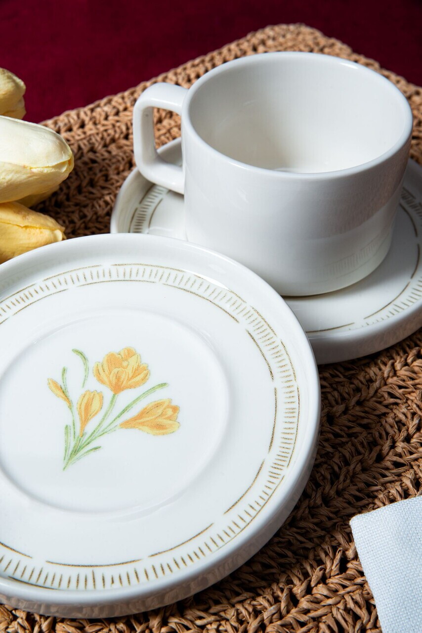 Set pentru ceai, Hermia, 858CMR2102, Portelan, Farfurie: 14 cm (2 bucăți), Multicolor - view 5