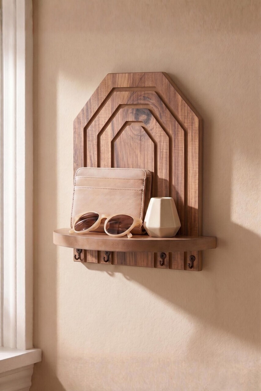 Raft de perete, Hanah Home, Artmtkwll10-Oak, MDF, Stejar — imaginea 3