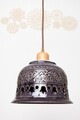 Lustra Radacini Laleaua cenusie, Deco Republic, E27, 1x60W, ceramica autentica Corund