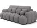 Canapea extensibila 3 locuri ELTAP, Cotonn, 256x119x105 cm, lemn/poliester, gri inchis