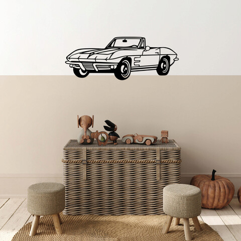 Decoratiune de perete, fast and antique, metal, 70 x 26 cm, negru