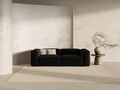 Canapea 3 locuri, Bergamo, Cosmopolitan Design, 264x108x70 cm, tesatura structurata, negru