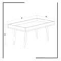 Masuta de cafea, Mod Design, Cross, 80x48.8x45 cm, Alb