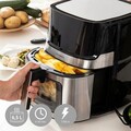 Friteuza cu aer fara ulei InnovaGoods, Fryinn View 6500, 1700 W, 6.5 L, negru/argintiu