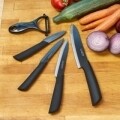 Set cutite 5 piese, Cook in Style, Heinner Home, ceramica/plastic, negru