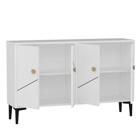 Comoda TV, Odessa, Cria, 120x75x30 cm, PAL, Alb