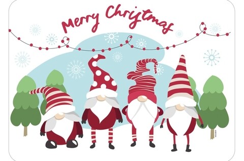 Suport pentru farfurie festive christmas gnome, ambition, 39x29 cm