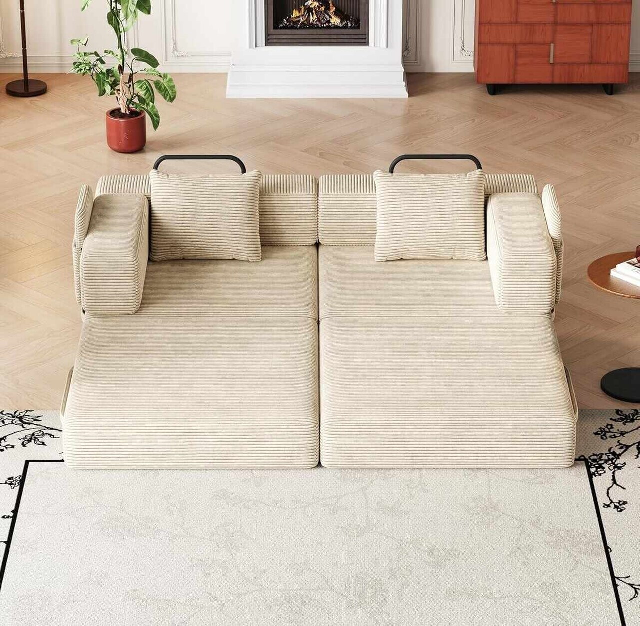 Canapea extensibila 3 locuri, Atelier del Sofa, 326NYR1154, Crem — imaginea 6