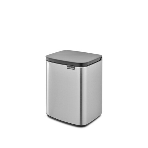 Cos de gunoi, Brabantia, Bo Small, 7 L, 20.7x24.2x31.7 cm, otel, argintiu